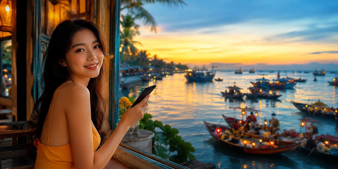 Người dùng nhận thưởng đỏ trực tuyến tại khu nghỉ dưỡng Mũi Né